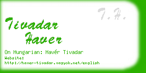 tivadar haver business card